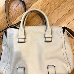 Henri Bendel Spruce Street Feather Beige Leather Satchel, never worn, perfect!